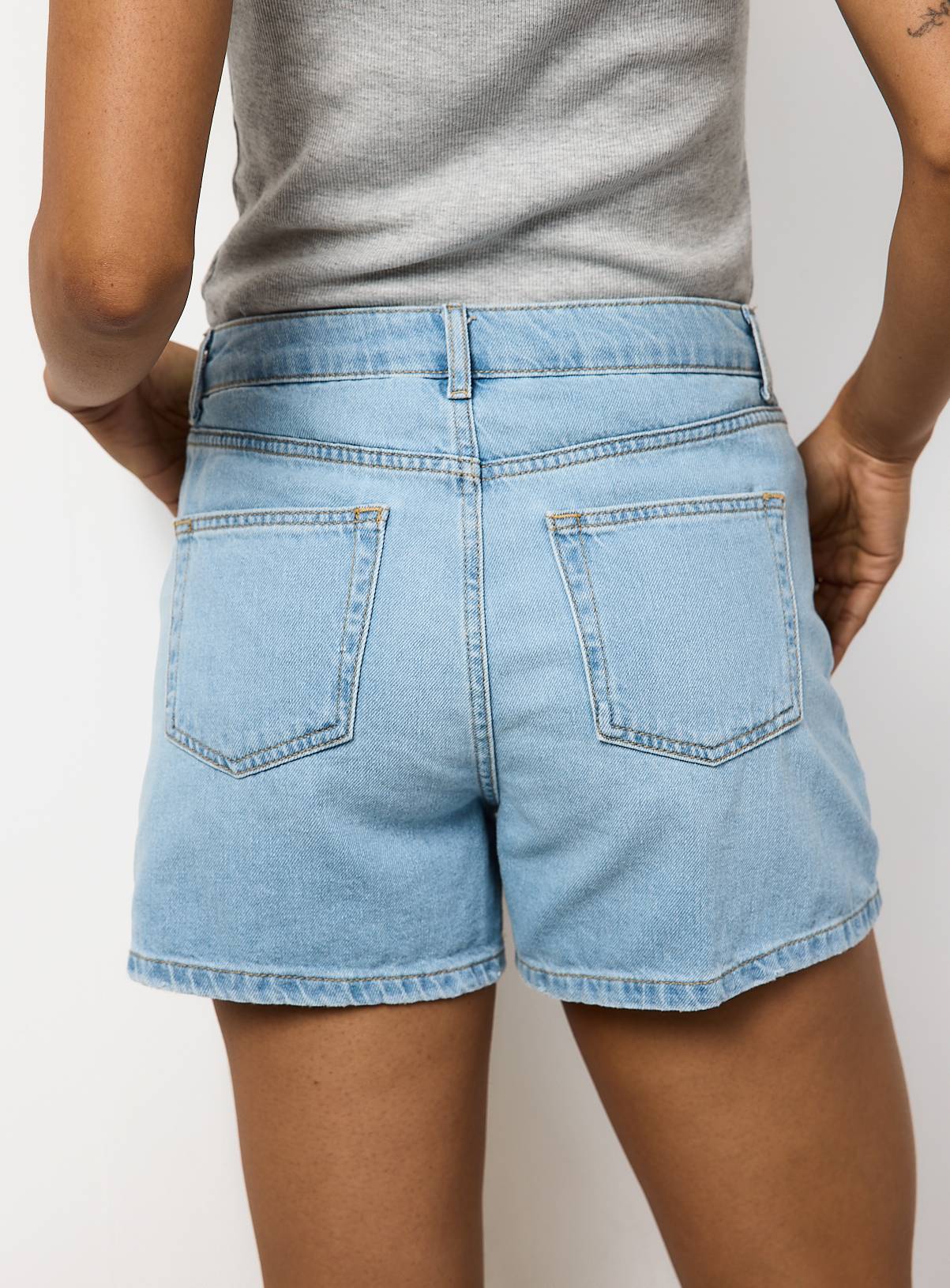 Light Denim A Line Shorts 12 - Image 4